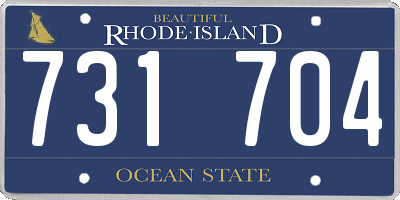 RI license plate 731704