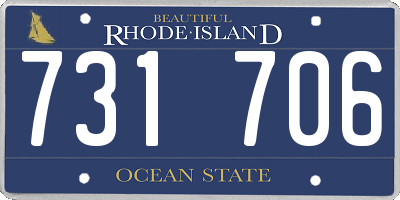 RI license plate 731706