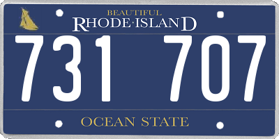 RI license plate 731707