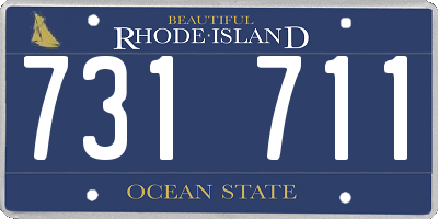 RI license plate 731711