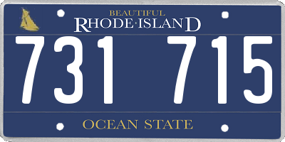 RI license plate 731715