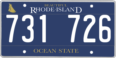 RI license plate 731726