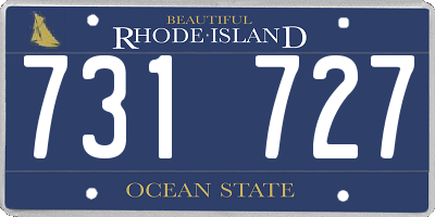 RI license plate 731727