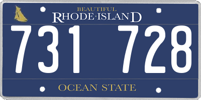 RI license plate 731728