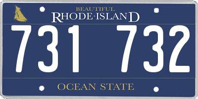 RI license plate 731732