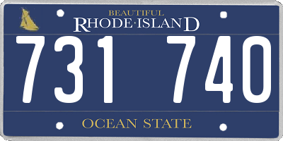 RI license plate 731740