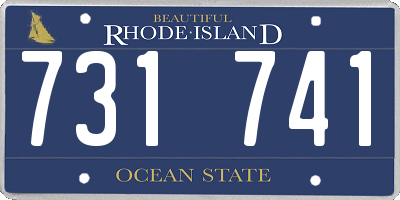 RI license plate 731741