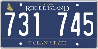 RI license plate 731745