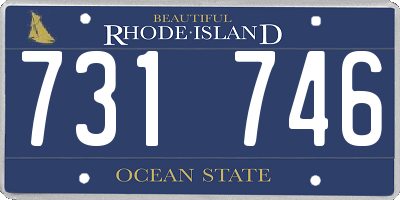RI license plate 731746