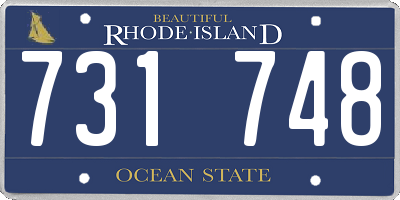 RI license plate 731748