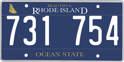 RI license plate 731754