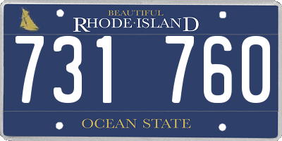 RI license plate 731760