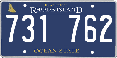 RI license plate 731762