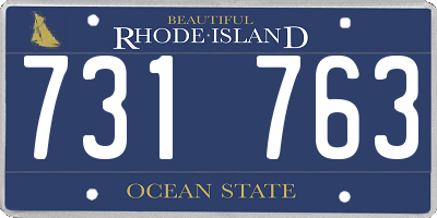 RI license plate 731763