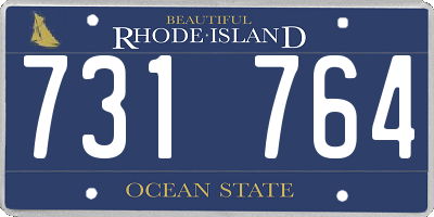 RI license plate 731764