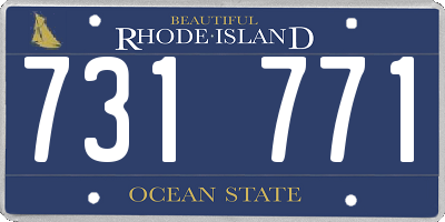RI license plate 731771