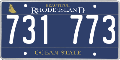 RI license plate 731773