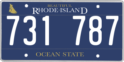 RI license plate 731787