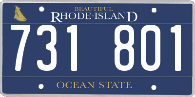 RI license plate 731801