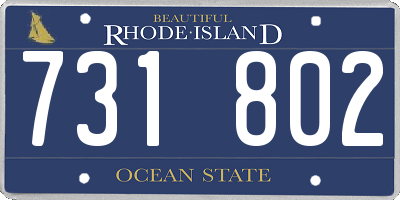 RI license plate 731802