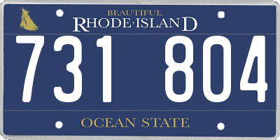 RI license plate 731804