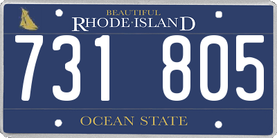 RI license plate 731805