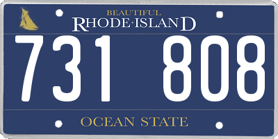 RI license plate 731808