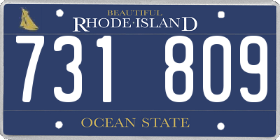 RI license plate 731809
