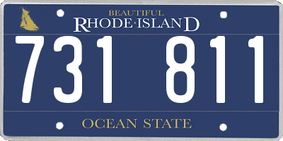 RI license plate 731811