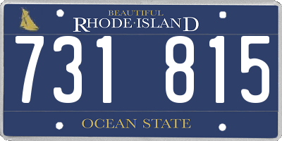 RI license plate 731815