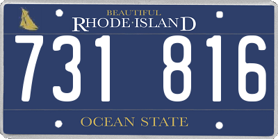 RI license plate 731816