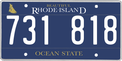 RI license plate 731818