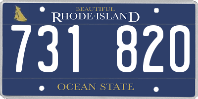 RI license plate 731820