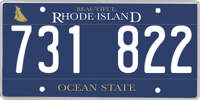 RI license plate 731822