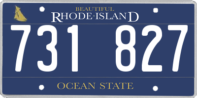 RI license plate 731827