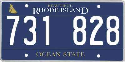 RI license plate 731828