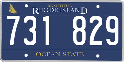 RI license plate 731829
