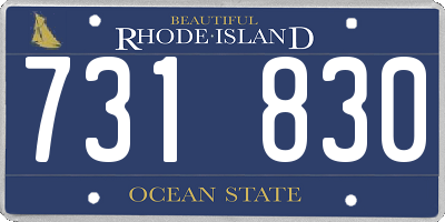 RI license plate 731830
