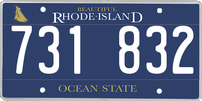 RI license plate 731832