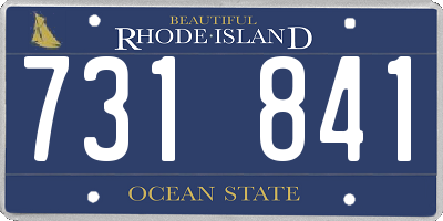 RI license plate 731841