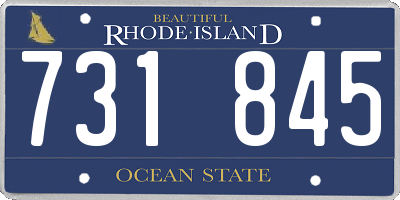 RI license plate 731845