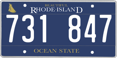 RI license plate 731847