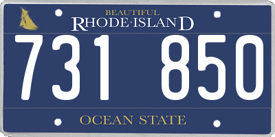 RI license plate 731850