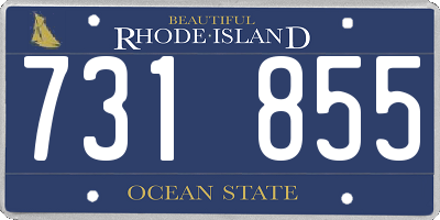 RI license plate 731855