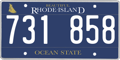 RI license plate 731858