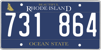 RI license plate 731864