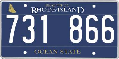 RI license plate 731866