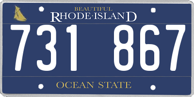RI license plate 731867