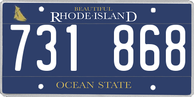 RI license plate 731868