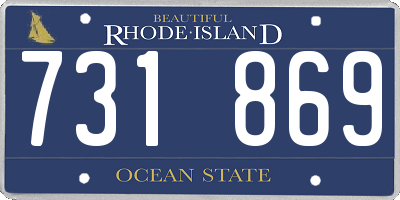 RI license plate 731869